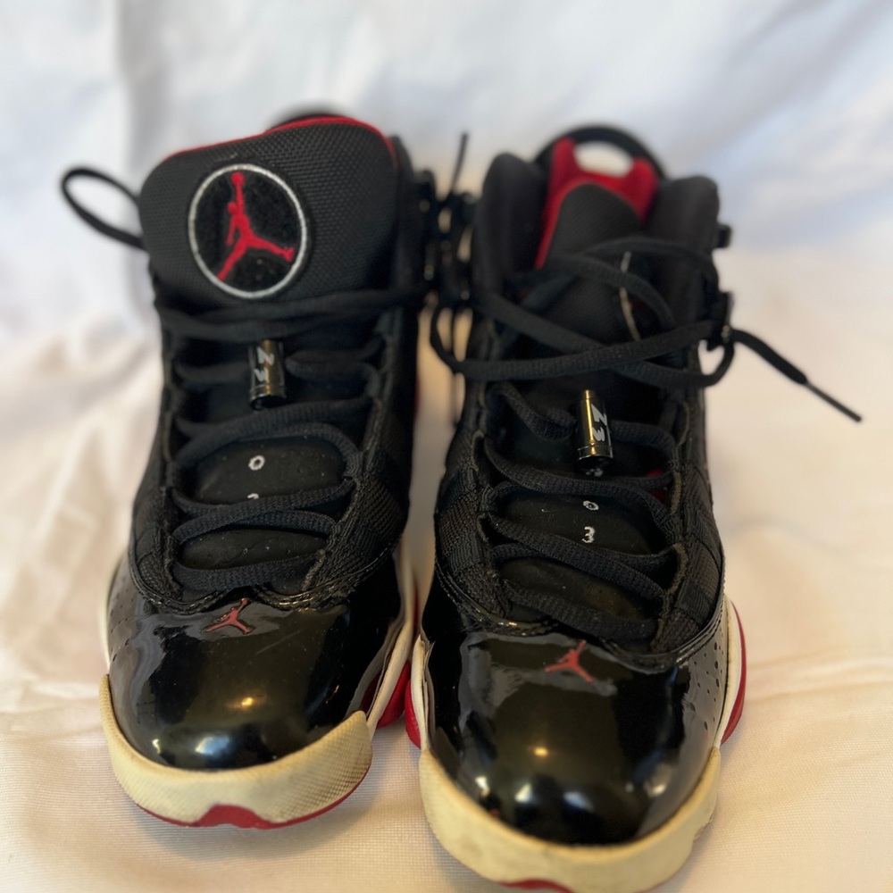 Nike AIr Jordan 6 Rings GS Bred Playoff Black Red 6.5Y